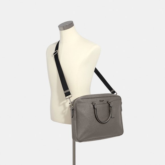 COACH BECKETT SLIM BRIEF LAPTOP CROSSGRAIN BAG - Picture 3 of 13